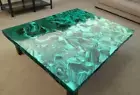 Green Malachite Stone Dining Table Top Handmade Custom Table Furniture Decor Top