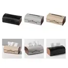 Tissue Box Cover Tissue Dispenser PU Leather Tissue Holder Storage Creative