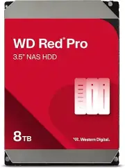 WD 8TB Red Pro NAS 3.5" 7200 RPM SATA 6 Gb/s Internal Hard Drive HDD WD8005FFBX