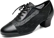 [ONAIC] Womens Latin Practice Dance Shoes Lace Up Breathable Salsa Tango Ballroom Dance Shoes Indoor Morden Jazz Dance Shoes
