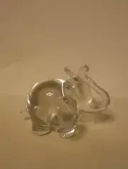 Crystal Lead Clear Elephant Paper Weight