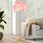 ZYLEIESENBAO Ostrich Feather Floor Lamp Pink Furry Ostrich Feather Lamp Furry...