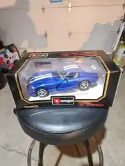 1/18 BBURAGO BLUE 1996 DODGE VIPER GTS COUPE NEW...