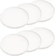 Yamazaki Home Coasters (Set of 6) Silicone | Round | Tabletop, White