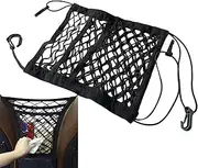 Dog Car Net Barrier - Automobile Backseat Mesh Storage Pouch - Large Capacity Pet Barrier Backseat Storage Net Bag for RV Truck Sedan
