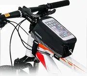 Allnice Cycling Frame Bag Waterproof Bicycle Front Top Tube Bag Bike Handlebar Frame Pannier Pack Touchscreen Bag Phone Storage Bag for IPhone 7/7 Plus/6/6s/6 Plus/6S Plus Samsung GALAXY S7/S7 Edge and Other Mobile Cell Phone Within 5.5 inch