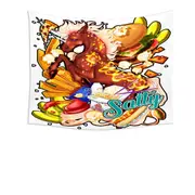 Cool Unicorn Rudicorn Salty Junk Food Tapestry
