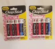 2 Packs Chapstick Lip Balm 4 Pack 3 Classic Cherry 1 Original Moisturizer .15 Oz
