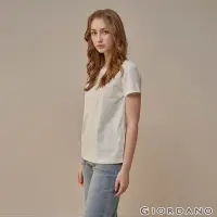 在飛比找Yahoo奇摩購物中心優惠-GIORDANO 女裝SORONA涼感素色T恤 - 16 皎