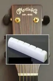 FREE SHIPPING GeetarGizmos 1 11/16" SLOTTED BONE NUT for Martin Acoustic Guitars