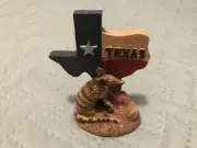 ARMADILLO TEXAS STATE Flag Colors Red White Blue Star Resin Figurine