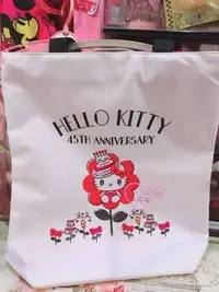 在飛比找Yahoo!奇摩拍賣優惠-♥小花凱蒂日本精品♥Hello Kitty45th手提袋小巧