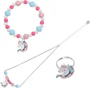 ORFOFE 1 Set Necklace Bracelet Ring for Dress Up Birthday and Pretend Play Fashionable Accessories
