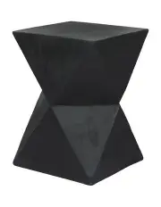 [Levede] Terrazzo Geometric Shape Magnesia Concrete Side Table in Black