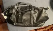 Barrington Captain's Large Leather Duffle - BLACK FLORENTINE LEATHER LA Custom