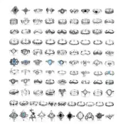 FIBO STEEL 101 Pcs Vintage Knuckle Rings for Women Stackable Midi Finger Ring...