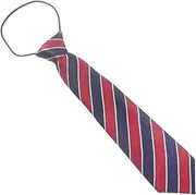 [TAOSHENG] Children Pre-tied Necktie, 29CM One Size Stripe Elastic Belt Stain Plain Boys Girls Fashion Tie for Wedding Graduation School Uniforms, Wide Stripe Navy & Red 1 Pack, Na-Red, One Size
