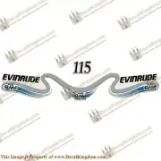 Evinrude 115 Boat Decal Decal Kit - Blue 3M Marine Grade