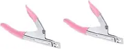 minkissy 2pcs Thick Nails Nail Clippers Acrylic Cutter Cuticle Scissors French Tip Trimmer File Scissors Stainless Steel Art Manicure Tools