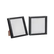 Nicola Spring Box Picture Glass Photo Frame, Standing & Hanging - for 8x8" (20x20cm) Photos - Pack of 2