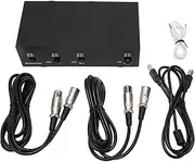 Nutriess 48V Phantom Power Supply Professional Iron Shell with XLR Cable for Condenser Microphone Music Recording Equipment
