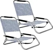 Felic Folding Backpack Beach Chair Set of 2 - Foldable Beach Chairs Outdoor Chairs for Adults, Perfect Camping Chairs Lawn Chairs for Outdoor Adventures, 100KG Capacity