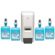 Northfork Liquid Soap Dispenser & 4x 1L Hand-wash/Cartridges Pack/Kit