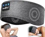 MUSICOZY Sleep Headphones Bluetooth Headband Wireless Music Headband Headphones, Sports Sleeping Headphones Sleep Mask with Ultra-Thin HD Stereo Speakers Perfect for Workout (Deep Grey)