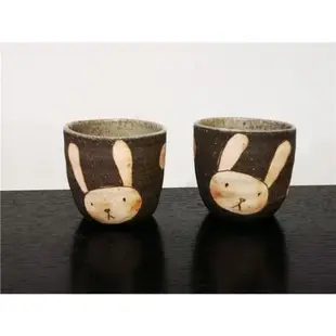 日本陶瓷作家長田惠可愛兔子手握杯馬克杯飯碗沙拉盆大象