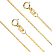 GOLD - 14K Yellow Gold 0.8mm 8 Diamond Cut Round Wheat Shiny