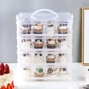 Cupcake Carrier Stackable Storage Container Collapsible Cake Carrier with Lid...