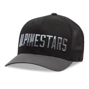 Alpinestars Men's Word Mesh Back Curved Bill Flexfit Hat Black S/M