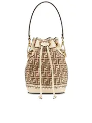Fendi Mon Tresor Bucket Bag in Beige Suede