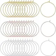 [Flyanzebi] Wine Glass Charm Rings Earring Hoops,150Pcs Earring Beading Hoops Round Alloy Wine Glass Markers Hoops,Earrings Beading Hoops Wine Glass Charm Hoop Rings,Stainless Steel Wine Glass Charms Rings Hoops