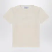 [Stone Island] Sandy colour T-shirt with logo print 12 Y Beige