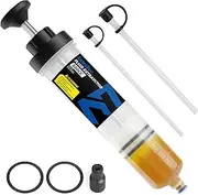 ExtreSpo 500CC Fluid Extractor, Fluid Syringe Pump, Oil Extractor for Cars Ships Engines Lawn Mowers Fluid Extraction and Filling, with 2 Transparent Hose