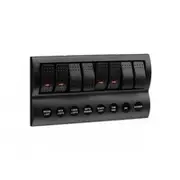 Narva 8-Way 12/24V LED Switch Panel with Fuse Protection