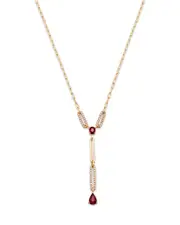 Bloomingdale's Ruby & Diamond Lariat Necklace in 14K Yellow Gold, 18