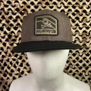 NEW HK Army Clip Snap Back Hat - Black/Tan