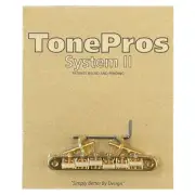 TonePros AVR2G-G Gold ABR1 Replacement Tune-O-Matic Bridge Nylon 66 Saddles