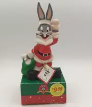 1997 Santa Bugs Bunny Warner Brothers Looney Tunes Light Up 7.5" Blow Mold RARE