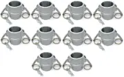 (10 Pack) 1/2" Type D 304 Stainless Steel Camlock | Female Adapter x Female NPT
