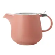 Maxwell & Williams Tint 600ml Porcelain Teapot w/ Stainless Steel Infuser Coral