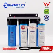 Triple Whole House Water Filter System 10" x 2.5" 3 Stages 3/4" Port WaterMark
