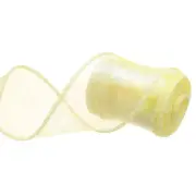 1.5 Inch 5 Yard Sheer Organza Ribbon Shimmer Chiffon Tulle Ribbons Lemon Yellow