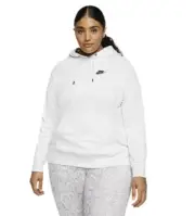 Nike L21006 Womens Heather Grey Sportswear Essential Fleece Hoodie Size 1X