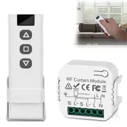 Augro Wireless roller shutter control kit with RF remote control + receiver module, range up to 100 m