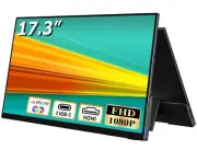 CUIUIC 17.3" Gaming Monitor Portable Monitor PC Screen 1920x1080 USB C Monitor
