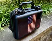 Gurkha Cigars USA Flag Heavy Duty Travel Case, Holds 15 Cigars