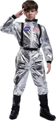 Astronaut Spaceman Costume Cosplay Halloween Jumpsuit Kids Size 12-14